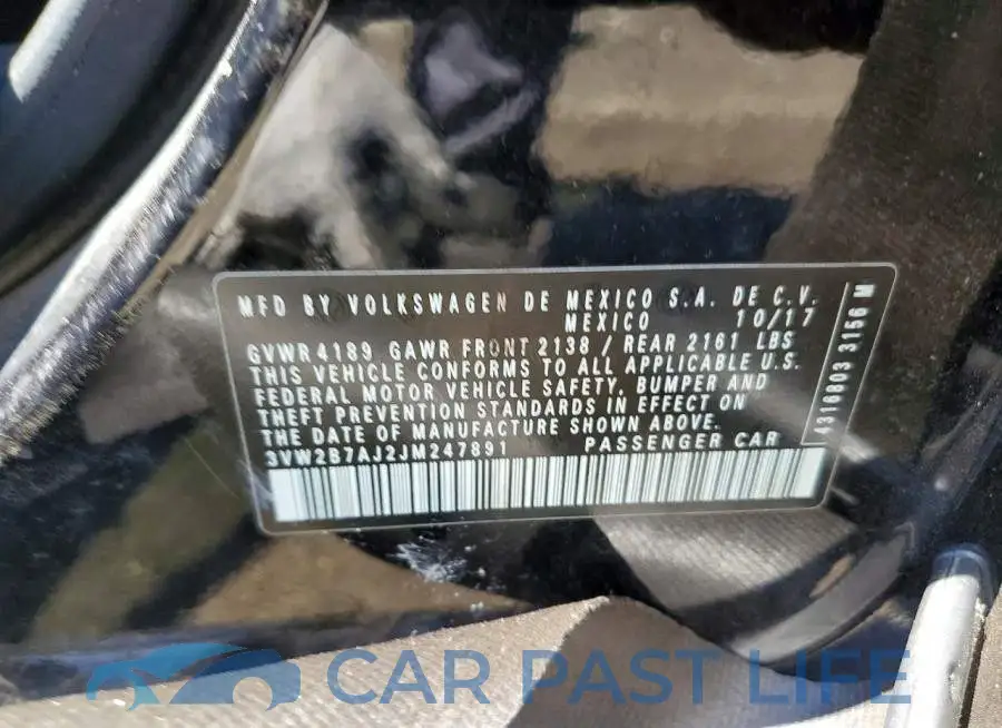 3VW2B7AJ2JM247891# 12