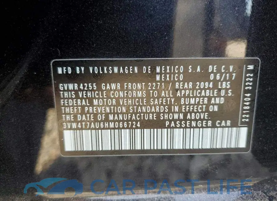 3VW4T7AU6HM066724# 13