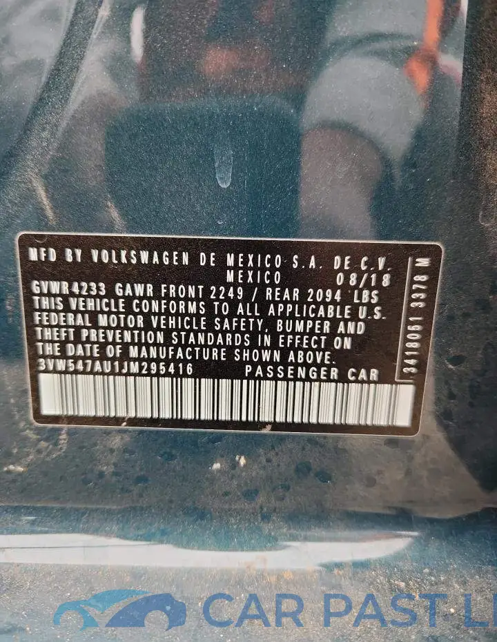 3VW547AU1JM295416# 13