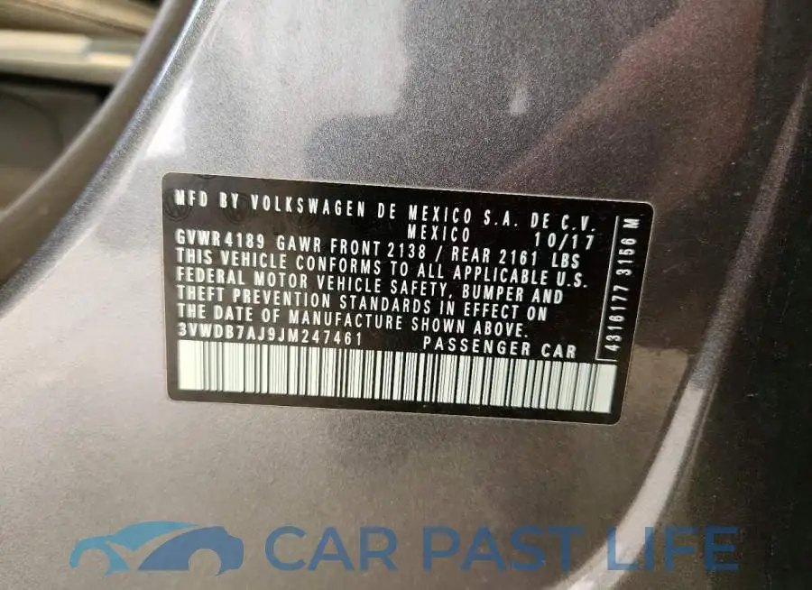 3VWDB7AJ9JM247461# 12