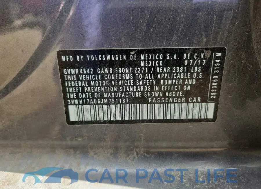3VWH17AU6JM751187# 14