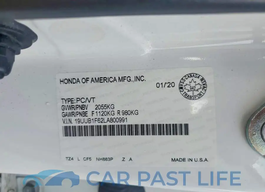 19UUB1F62LA800991# 13