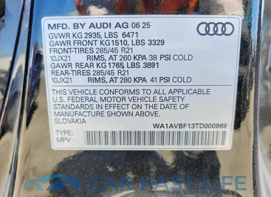 WA1AVBF13TD000969# 13