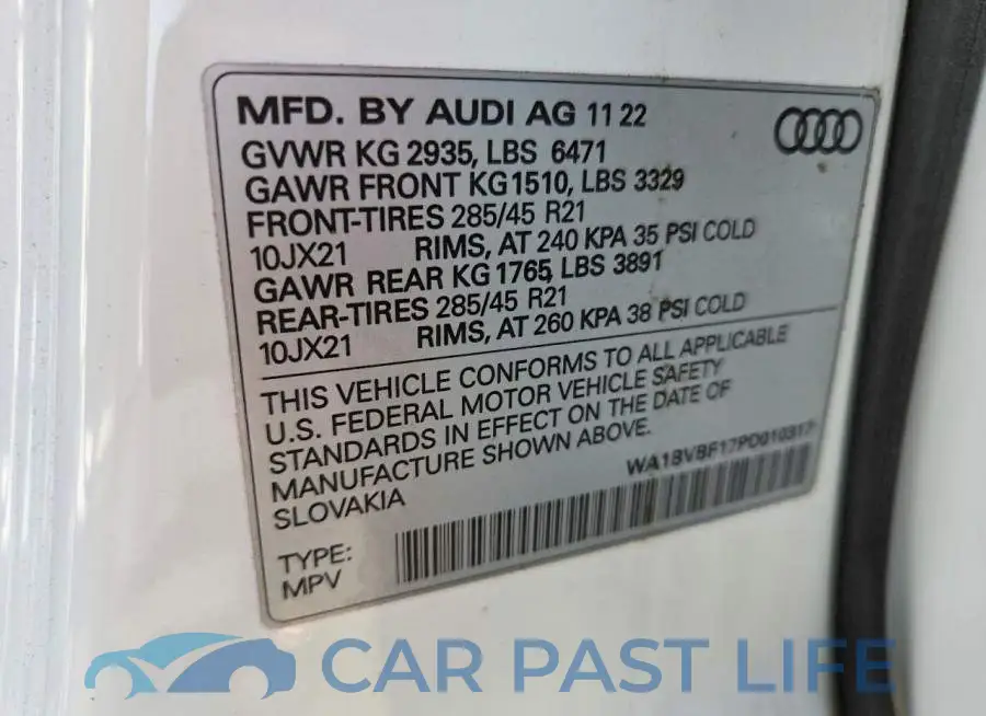 WA1BVBF17PD010317# 13