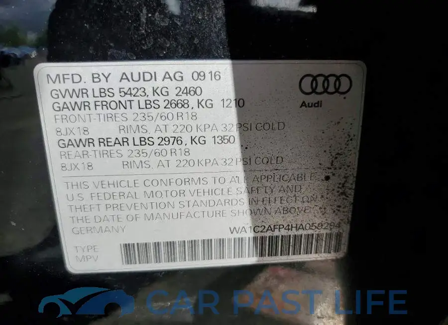 WA1C2AFP4HA059294# 13