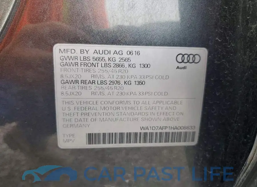 WA1D7AFP1HA008633# 13