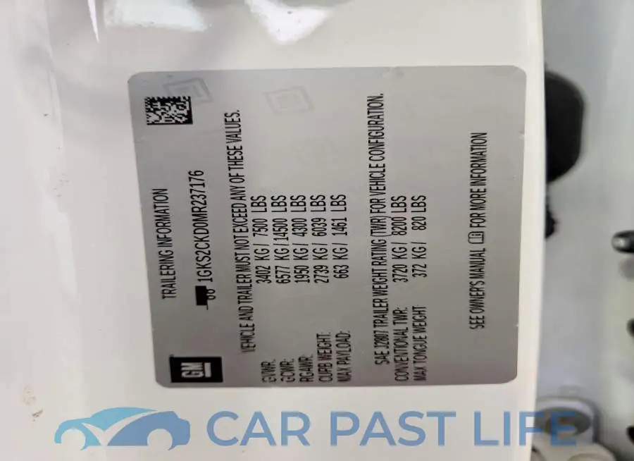 1GKS2CKD0MR237176# 12