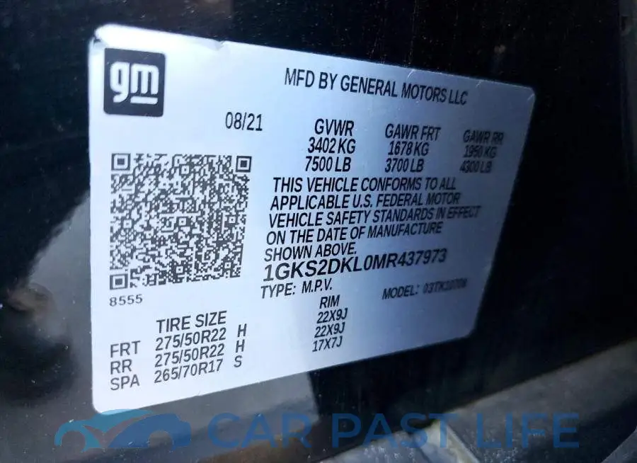 1GKS2DKL0MR437973# 13
