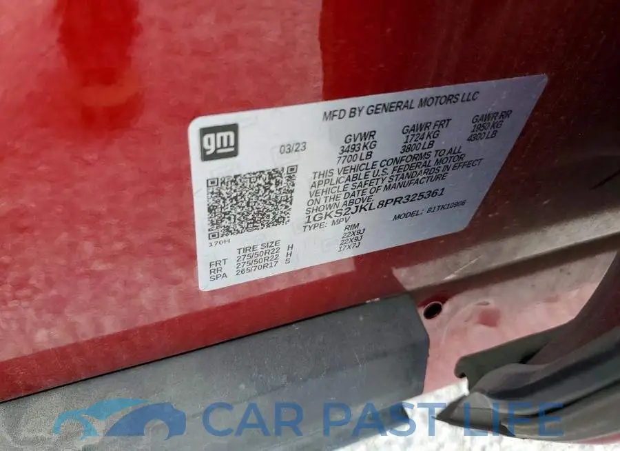 1GKS2JKL8PR325361# 14