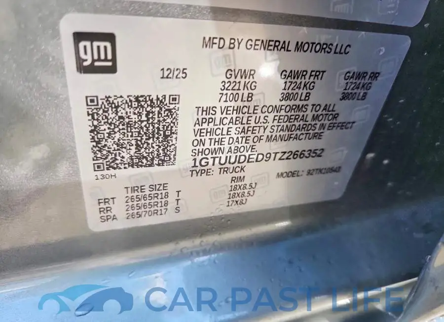 1GTUUDED9TZ266352# 12