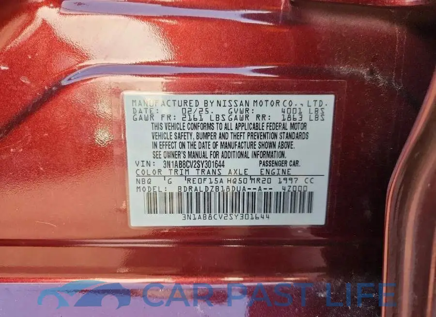 3N1AB8CV2SY301644# 12