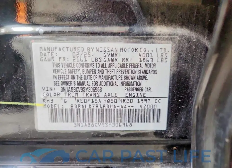 3N1AB8CV9SY306968# 12