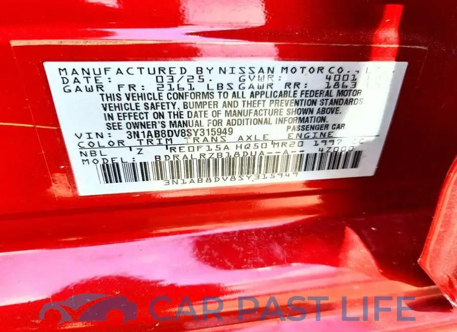 3N1AB8DV8SY315949# 13