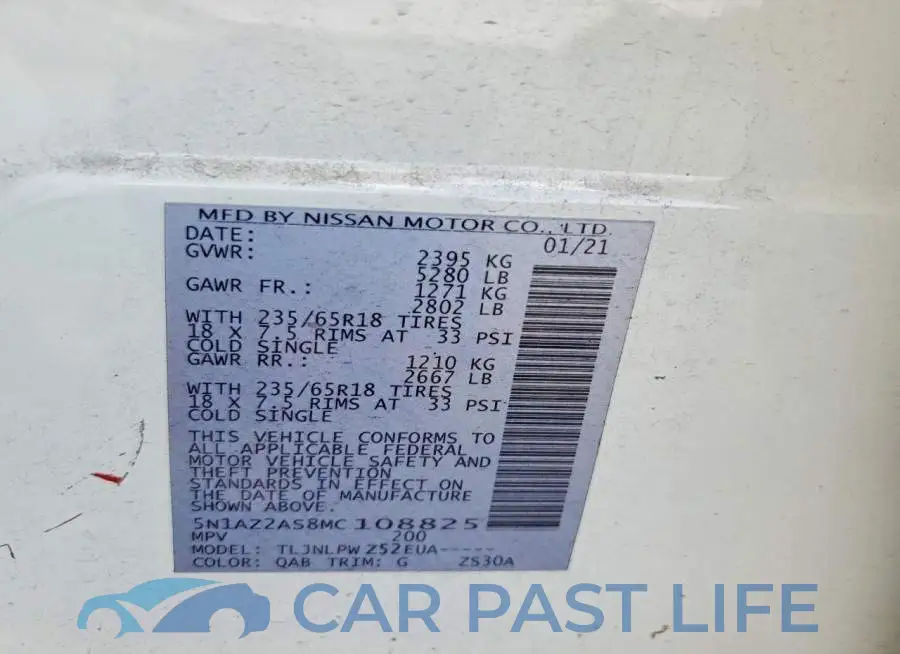 5N1AZ2AS8MC108825# 13