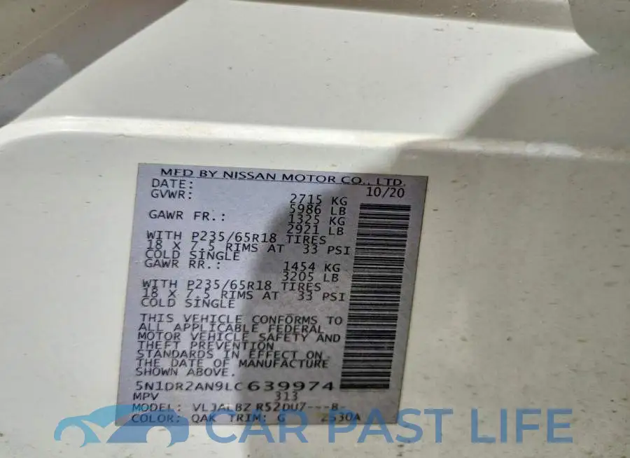 5N1DR2AN9LC639974# 13