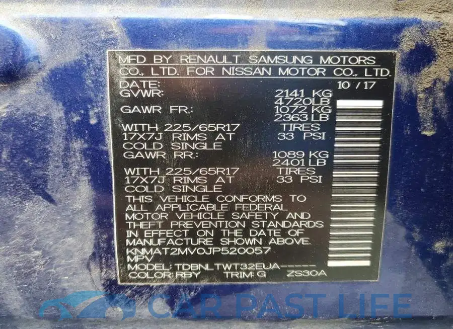 KNMAT2MV0JP520057# 12