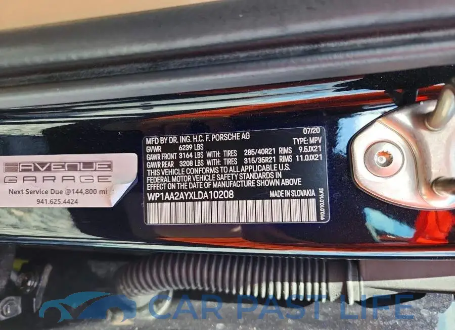 WP1AA2AYXLDA10208# 12