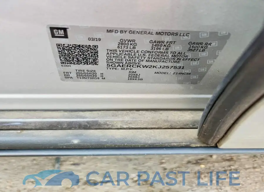 5GAERCKW2KJ257531# 13