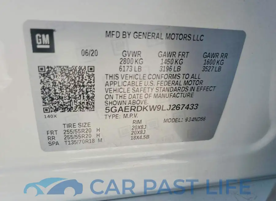 5GAERDKW9LJ267433# 13