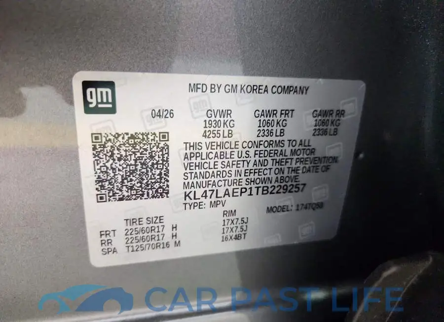KL47LAEP1TB229257# 13