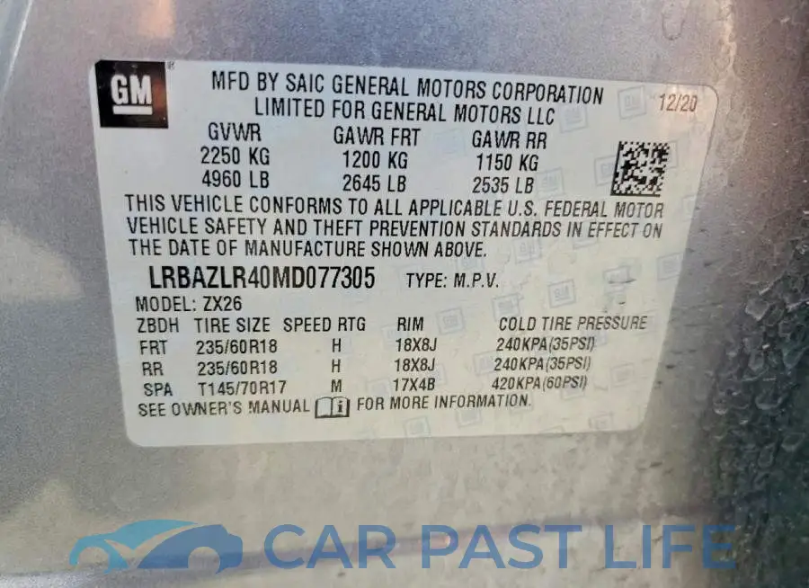 LRBAZLR40MD077305# 13