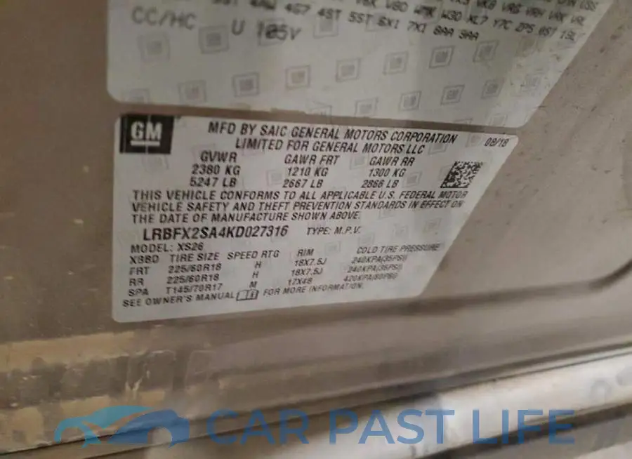 LRBFX2SA4KD027316# 13