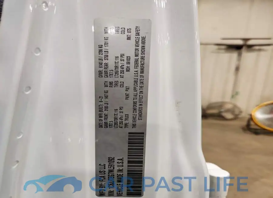 1C6JJTEG7ML591092# 12