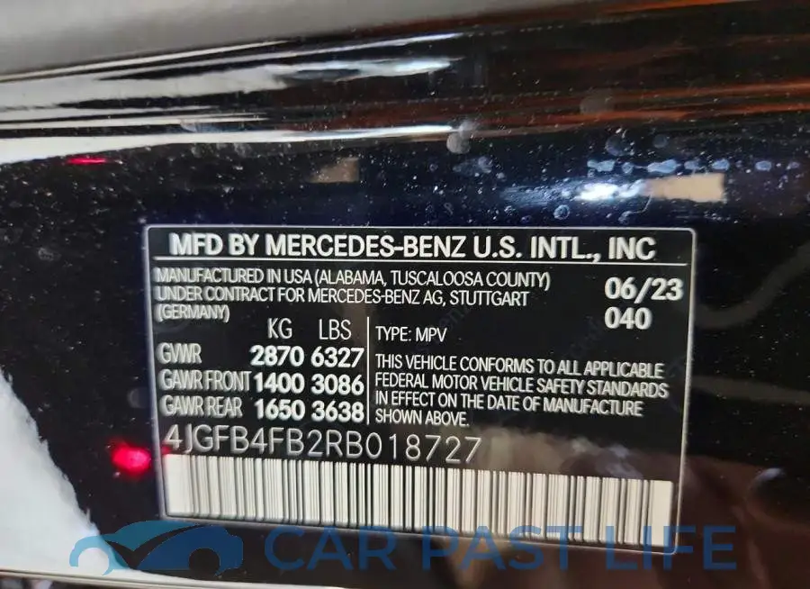 4JGFB4FB2RB018727# 13