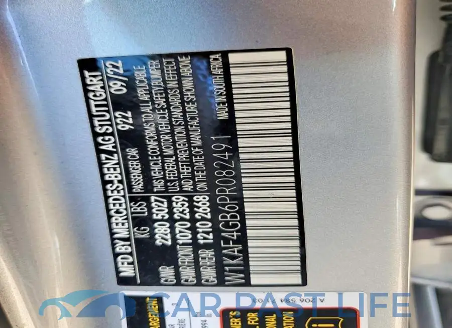W1KAF4GB6PR082491# 12