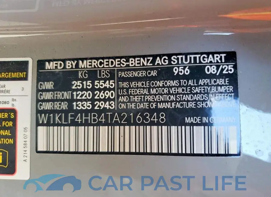 W1KLF4HB4TA216348# 12