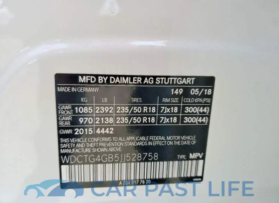 WDCTG4GB5JJ528758# 13