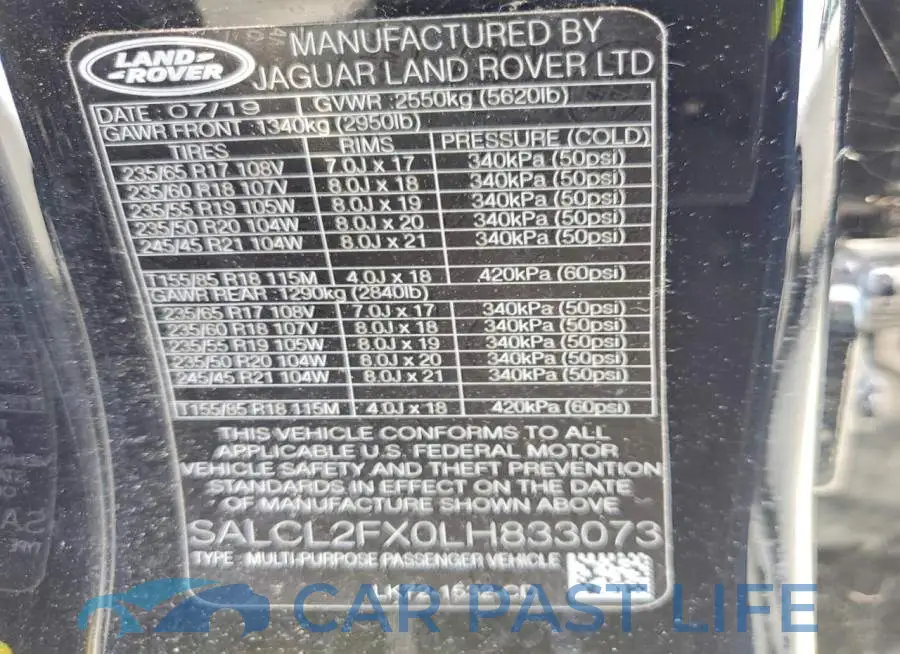 SALCL2FX0LH833073# 13