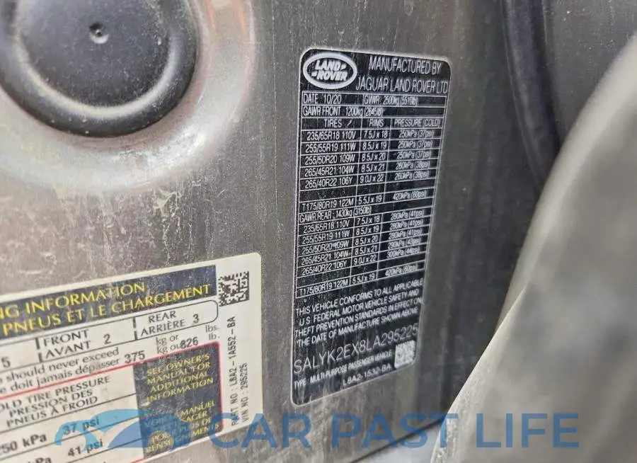 SALYK2EX8LA295225# 13