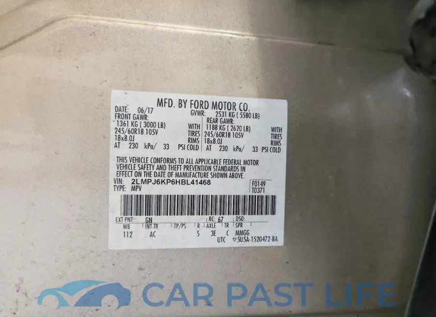 2LMPJ6KP6HBL41468# 14