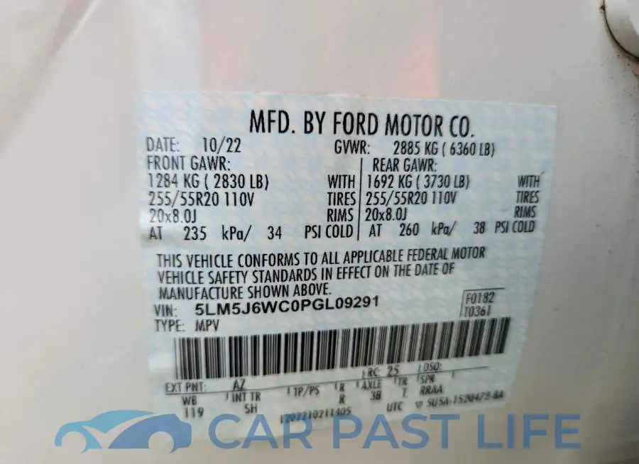 5LM5J6WC0PGL09291# 13