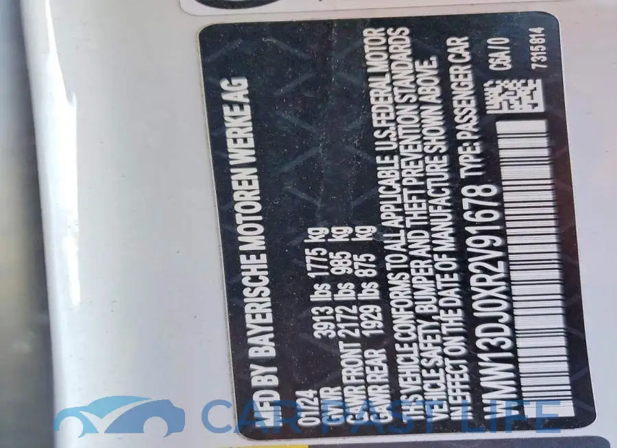 WMW13DJ0XR2V91678# 12