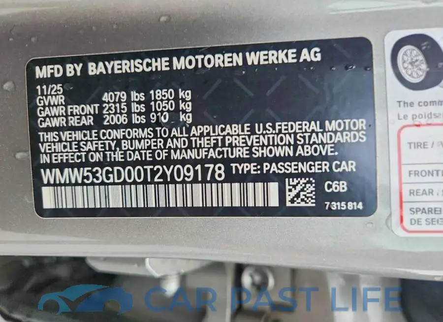 WMW53GD00T2Y09178# 12