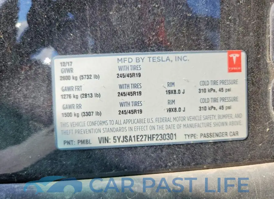 5YJSA1E27HF230301# 12