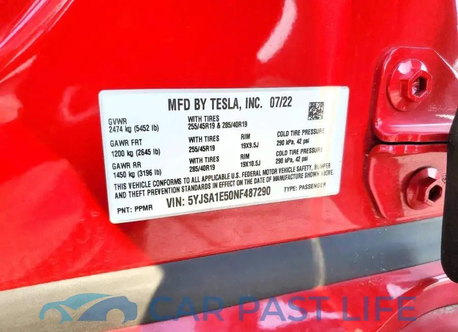 5YJSA1E50NF487290# 13
