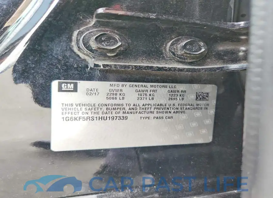 1G6KF5RS1HU197339# 13