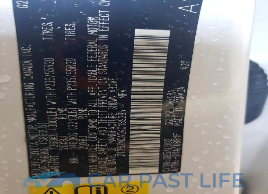 2T2BZMCA2KC189295# 13