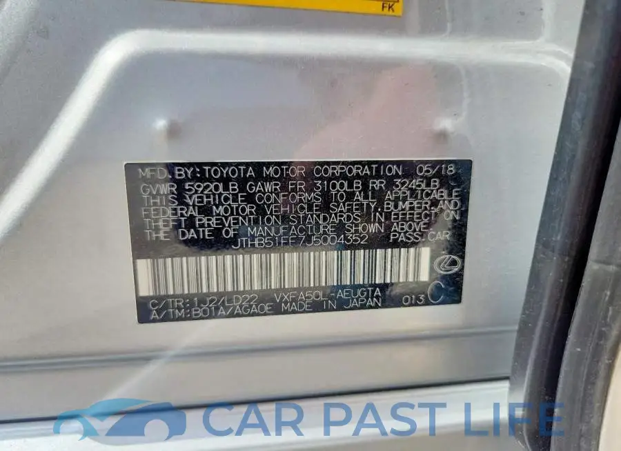 JTHB51FF7J5004352# 12
