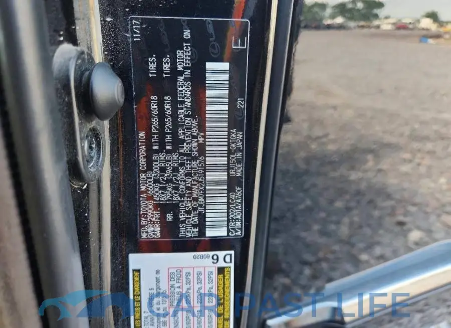 JTJBM7FX2J5191576# 12