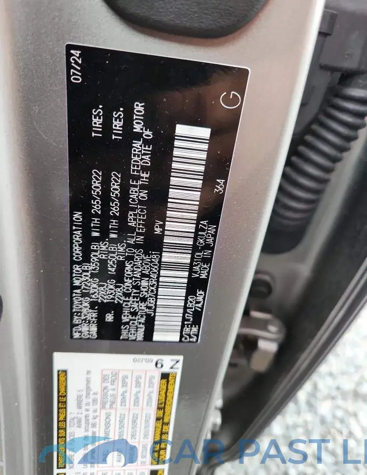 JTJGB7CX3R4060481# 13