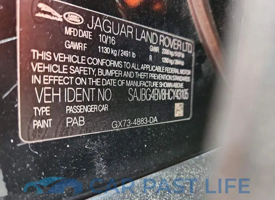SAJBG4BV8HCY43105# 12