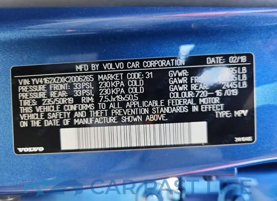 YV4162XZXK2006265# 14