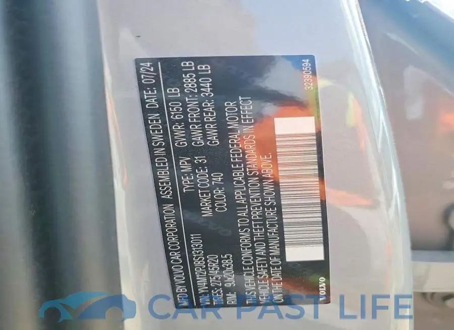 YV4M12PJ8S1313011# 12