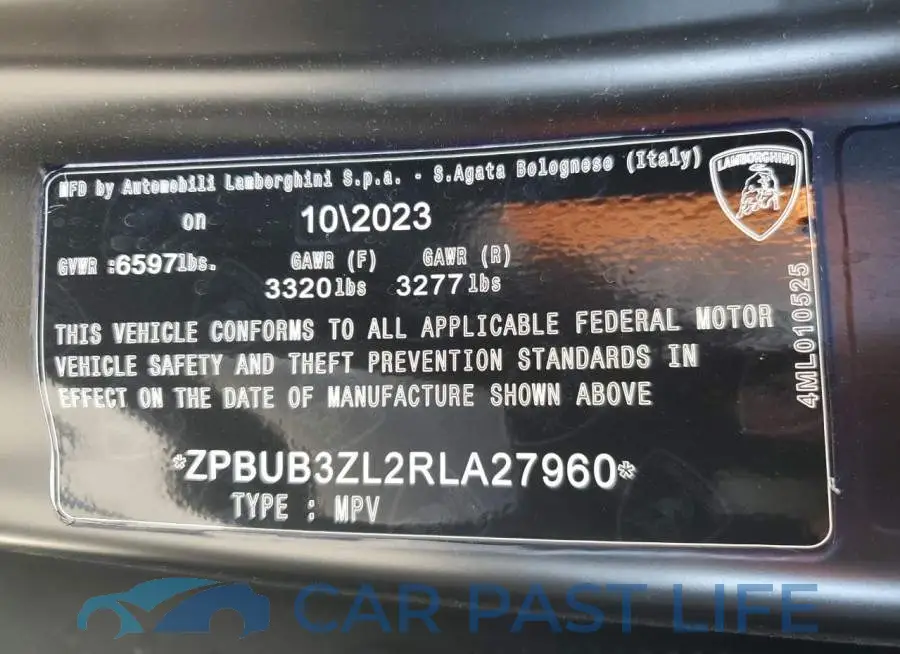 ZPBUB3ZL2RLA27960# 13