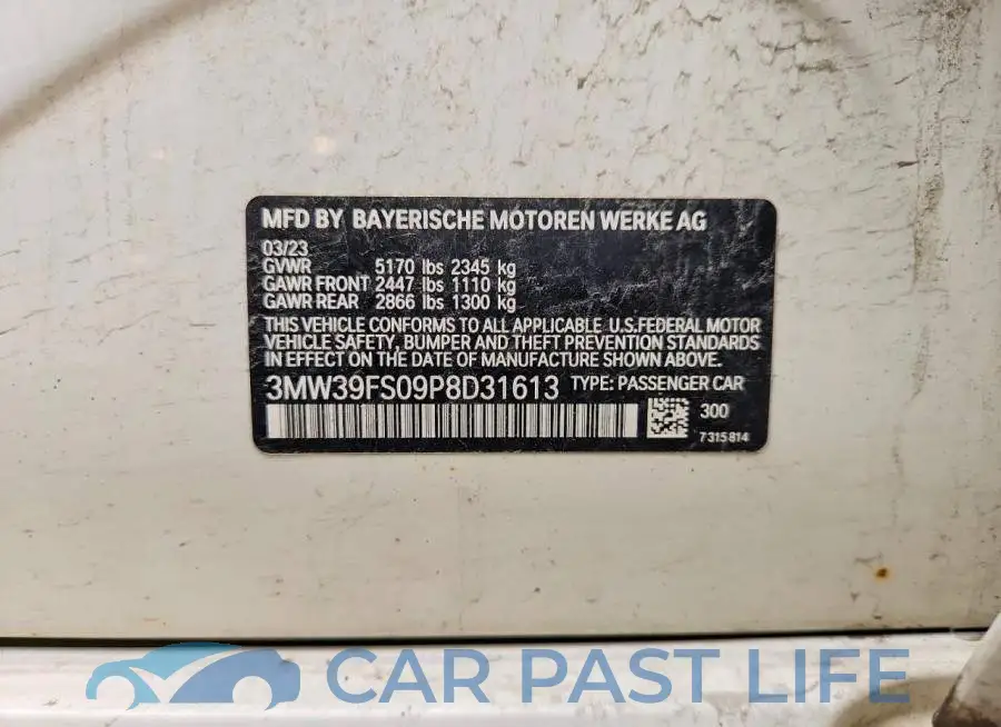 3MW39FS09P8D31613# 12