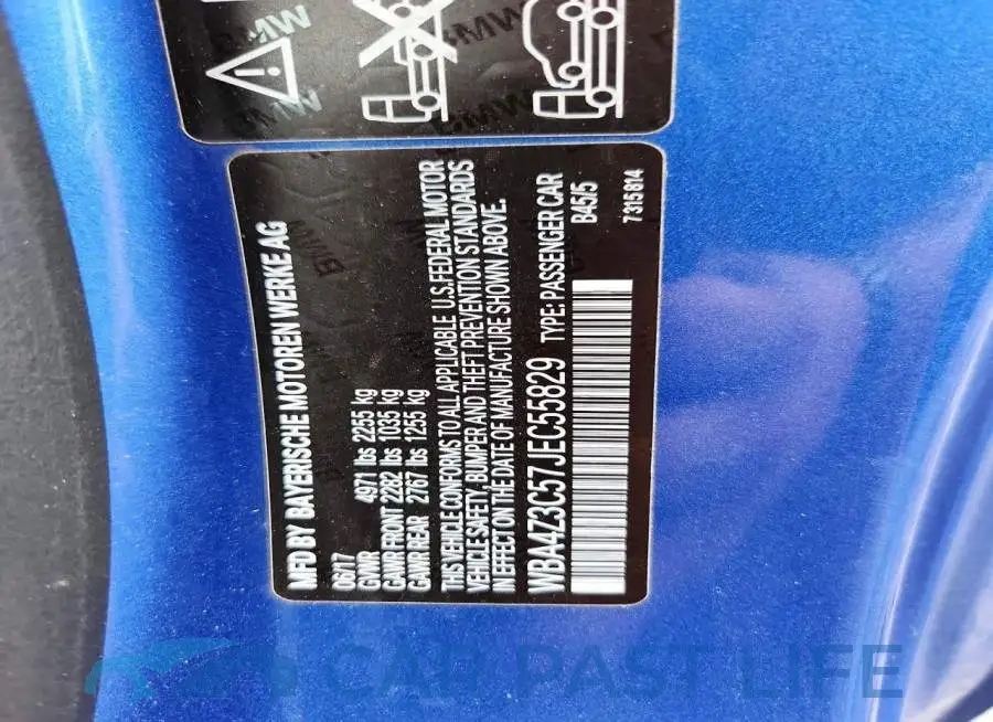 WBA4Z3C57JEC55829# 12